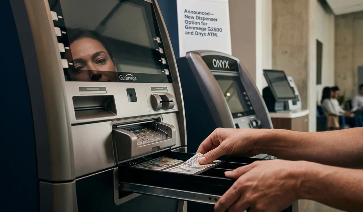 announced new dispenser option for genmega g2500 and onyx atm announced new dispenser option for genmega g2500 and onyx atm