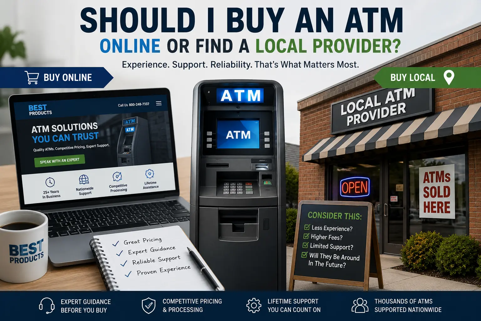 Should I Buy an ATM Online or Find a Local Provider?