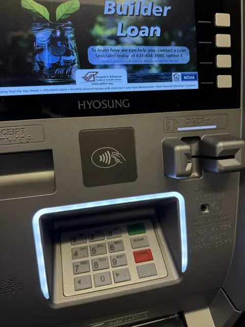 NFC contactless reader on a retail ATM